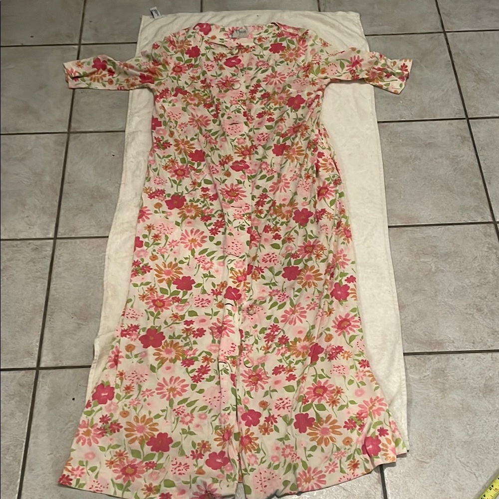 Vintage Plymouth Shops Floral House Dress